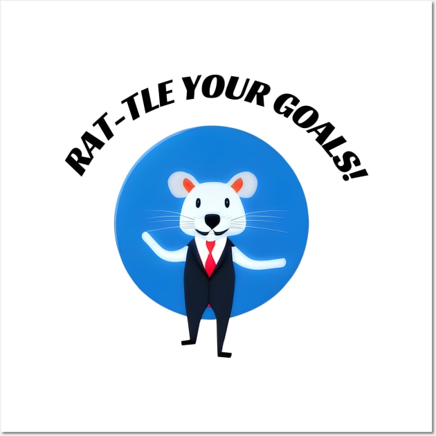 Rat-tle Your Goals! Entrepreneur Wall Art by TeeStory